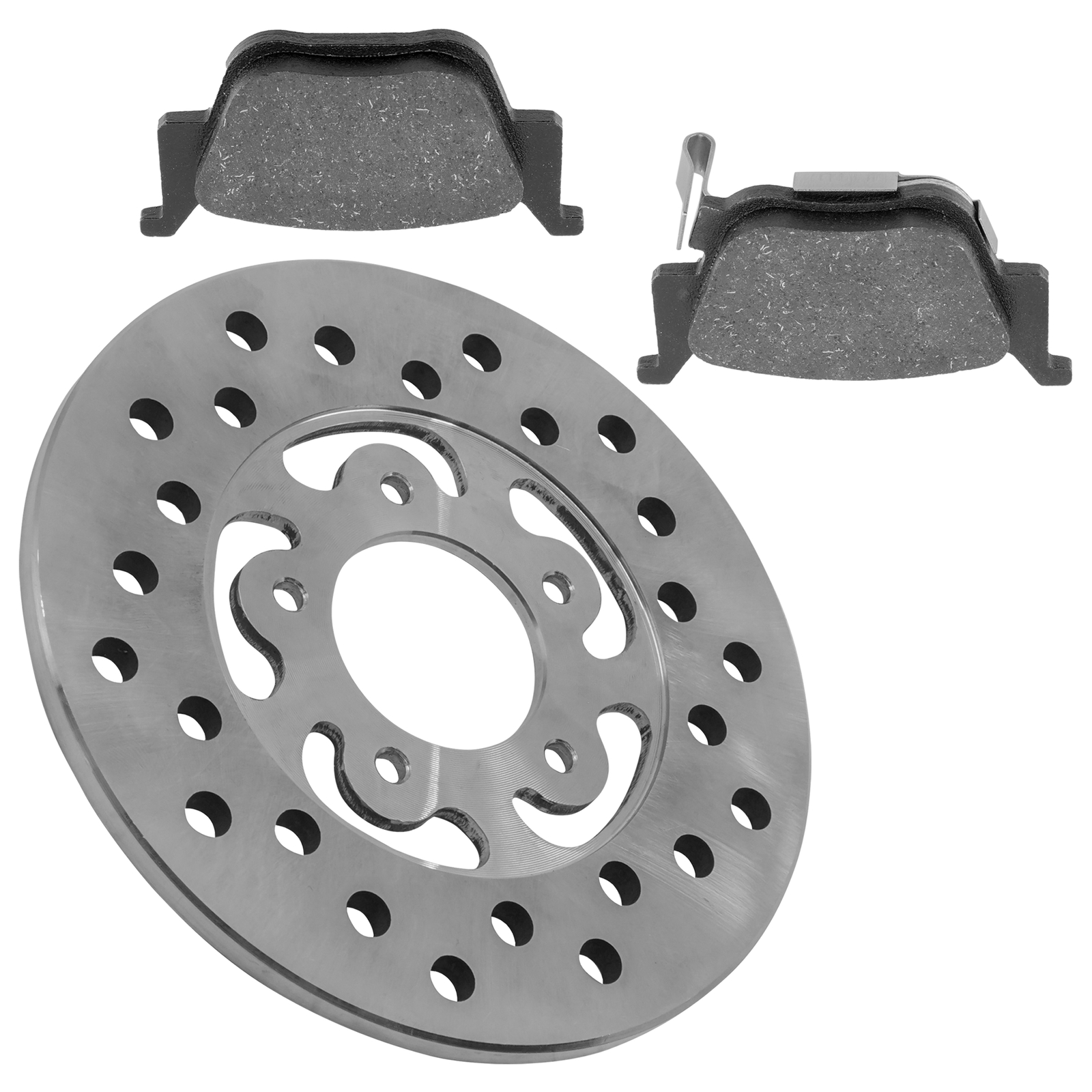 Rear Brake Disc Rotor w/ Brake Pads for Honda Rincon 650 TRX650FA 2003 2004 2005