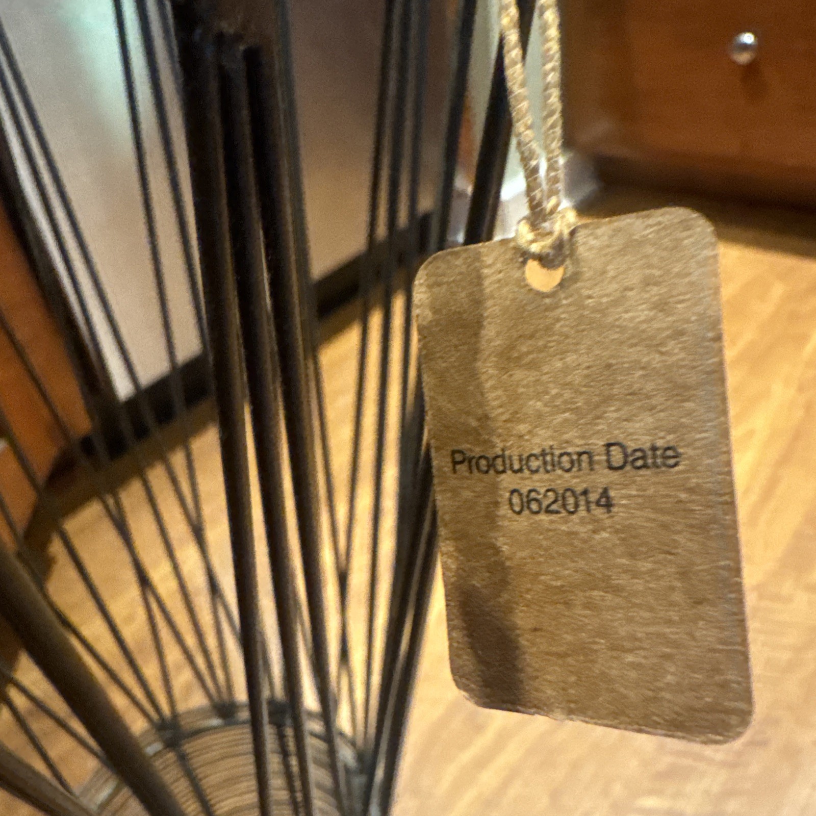 Pier 1 Imports NWT Umbrella Stand Wood Handle Metal Base 31”