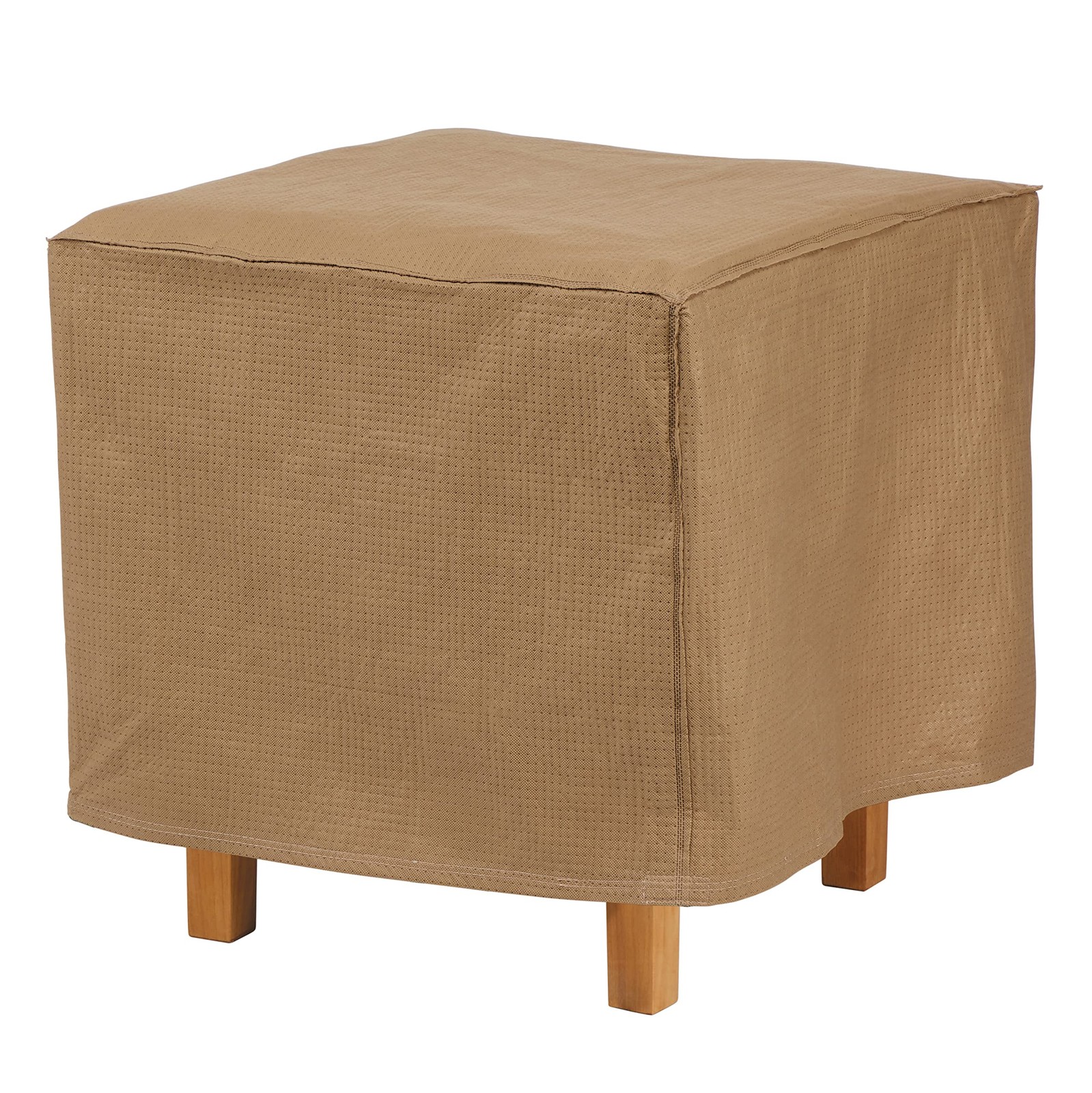 Duck Covers Essential Water-Resistant 22" Square Patio Ottoman/Side Table Cover
