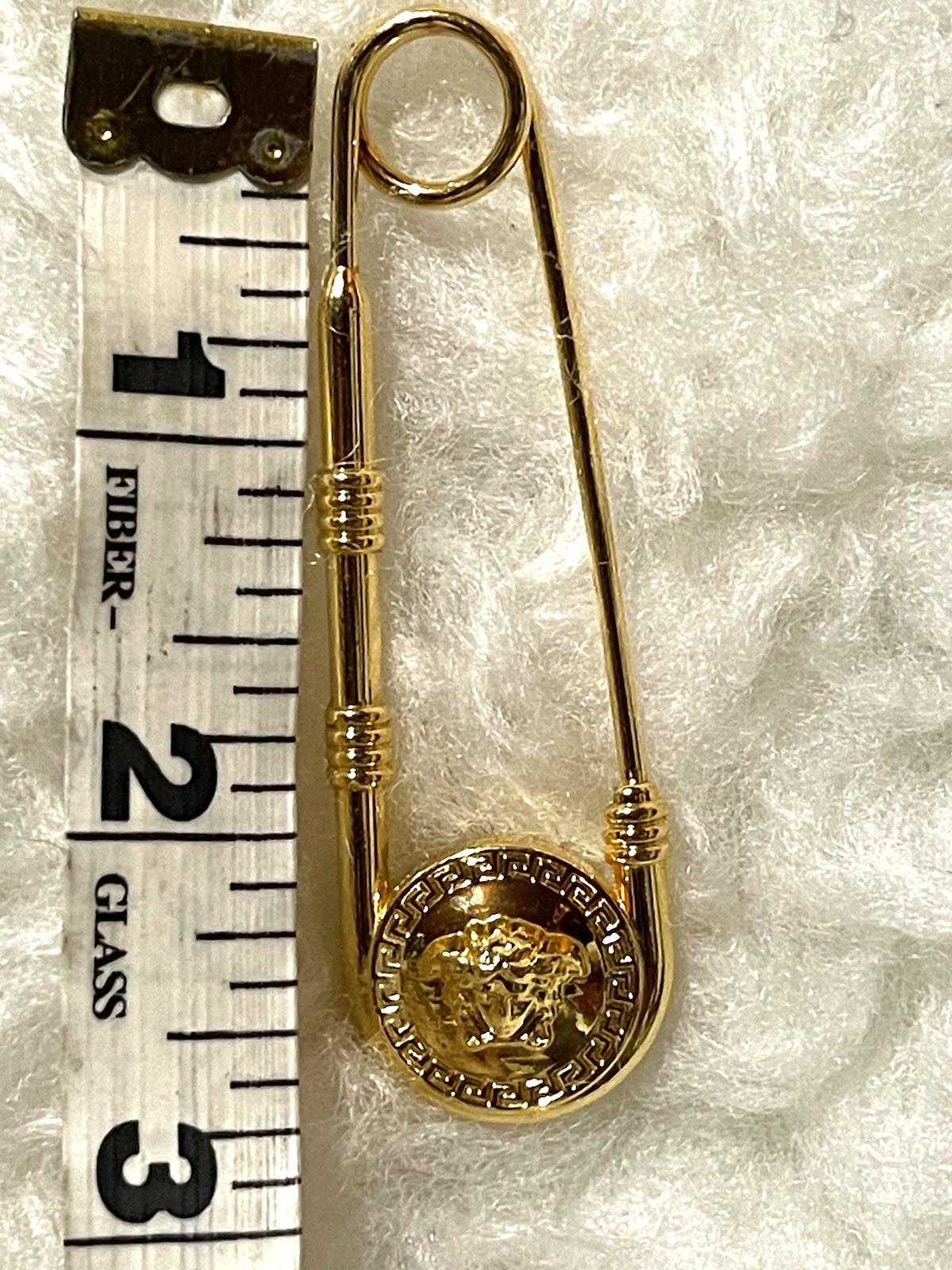 Versace Pin Brooch Accessories Medusa Safety Gold Color