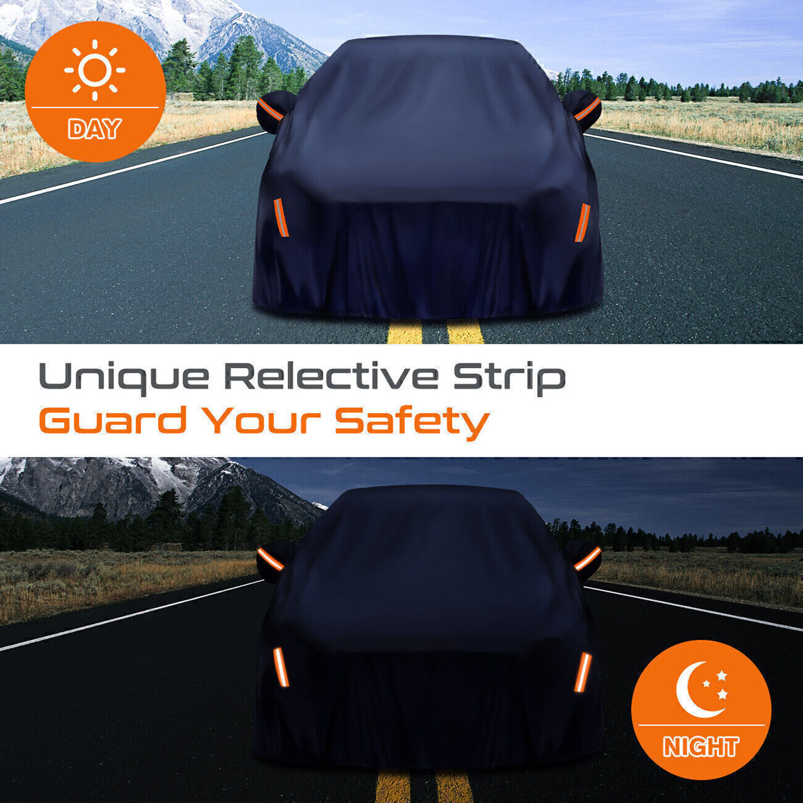 Heavy Duty Waterproof Full Car Cover All Weather Protection Outdoor Dustproof