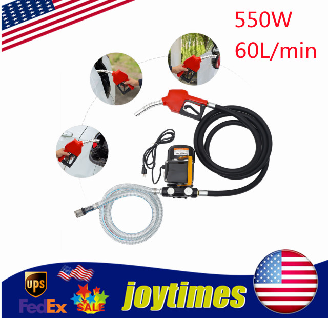 550W Self-Priming Oil Fuel Pump 60 L/min Fuel Transfer Extractor Biodiesel Pump