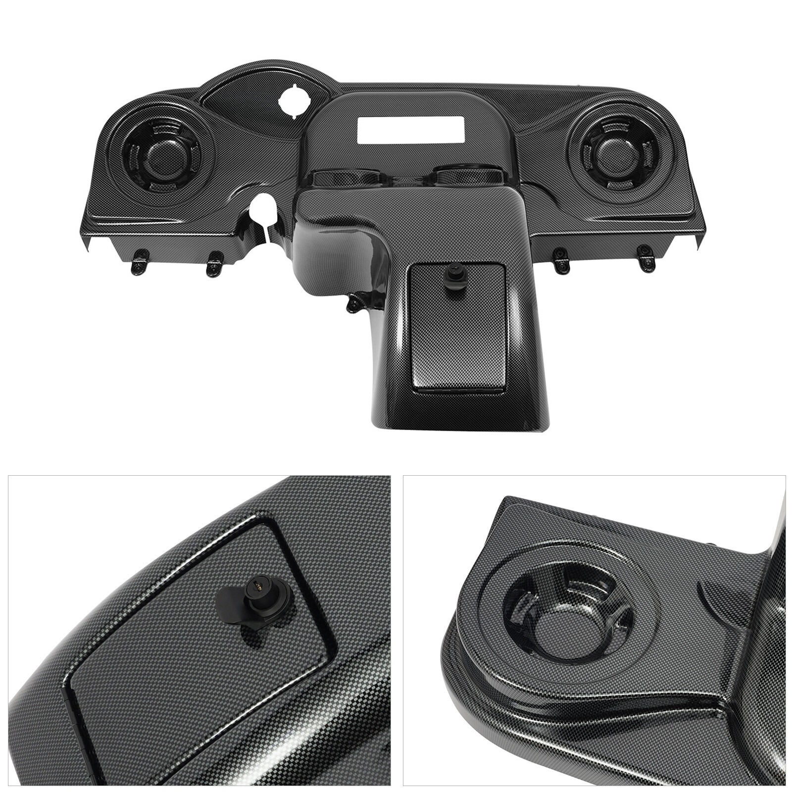 Carbon Fiber Color Dashboard Console Panel For 2008-Up EZGO RXV Models