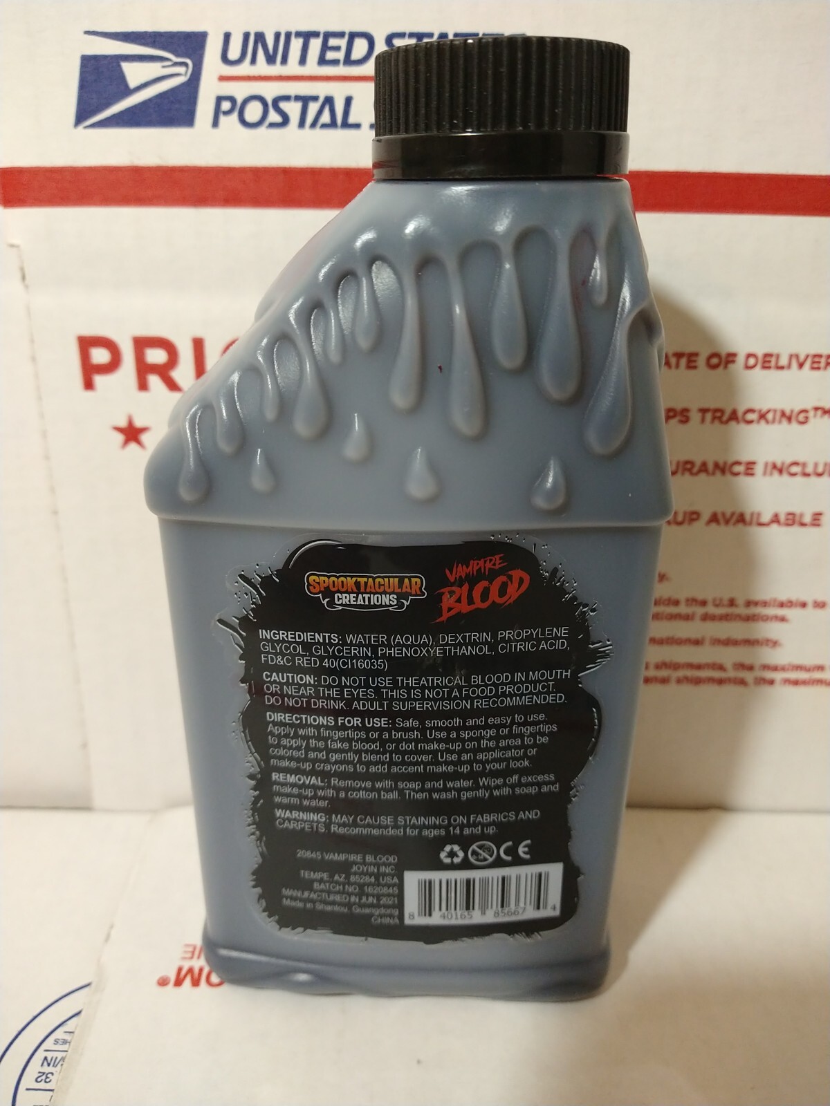 Pint of Fake Vampire Blood 16 Oz Liquid Bottle Halloween Costume Makeup