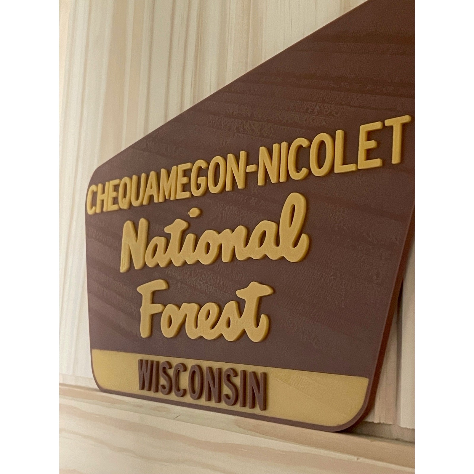 Wisconsin Chequamegon Nicolet National Forest Sign 3d print design