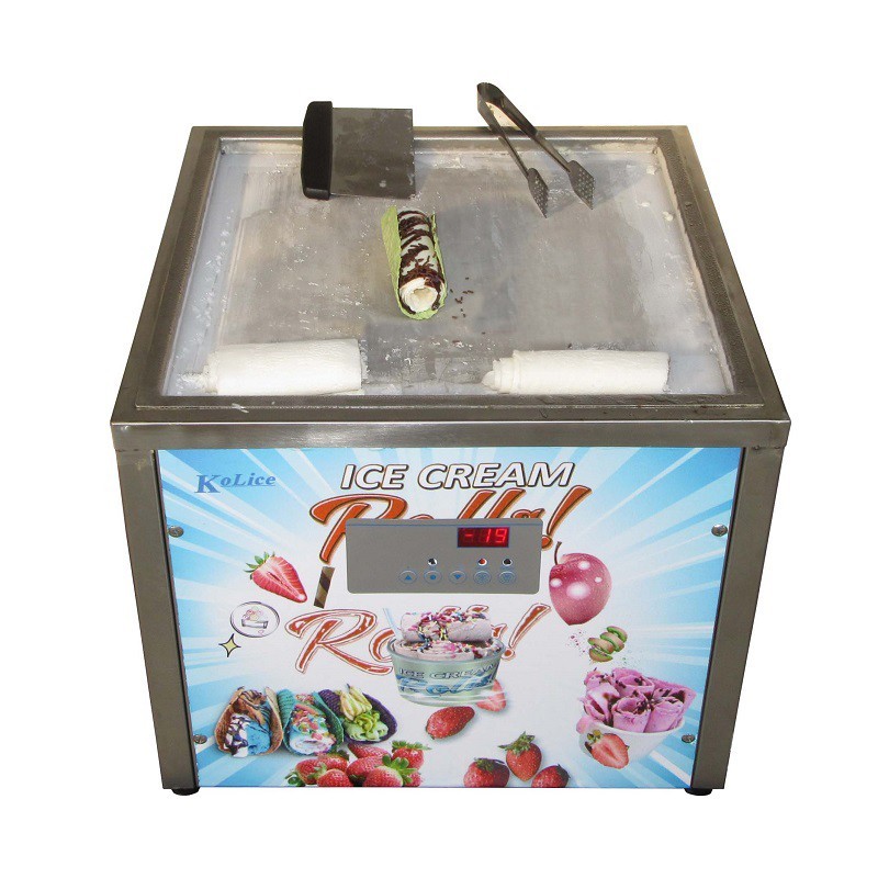 Kolice Tabletop 18"x18" Square Pan Fried Ice Cream Maker,Ice Cream Roll Machine