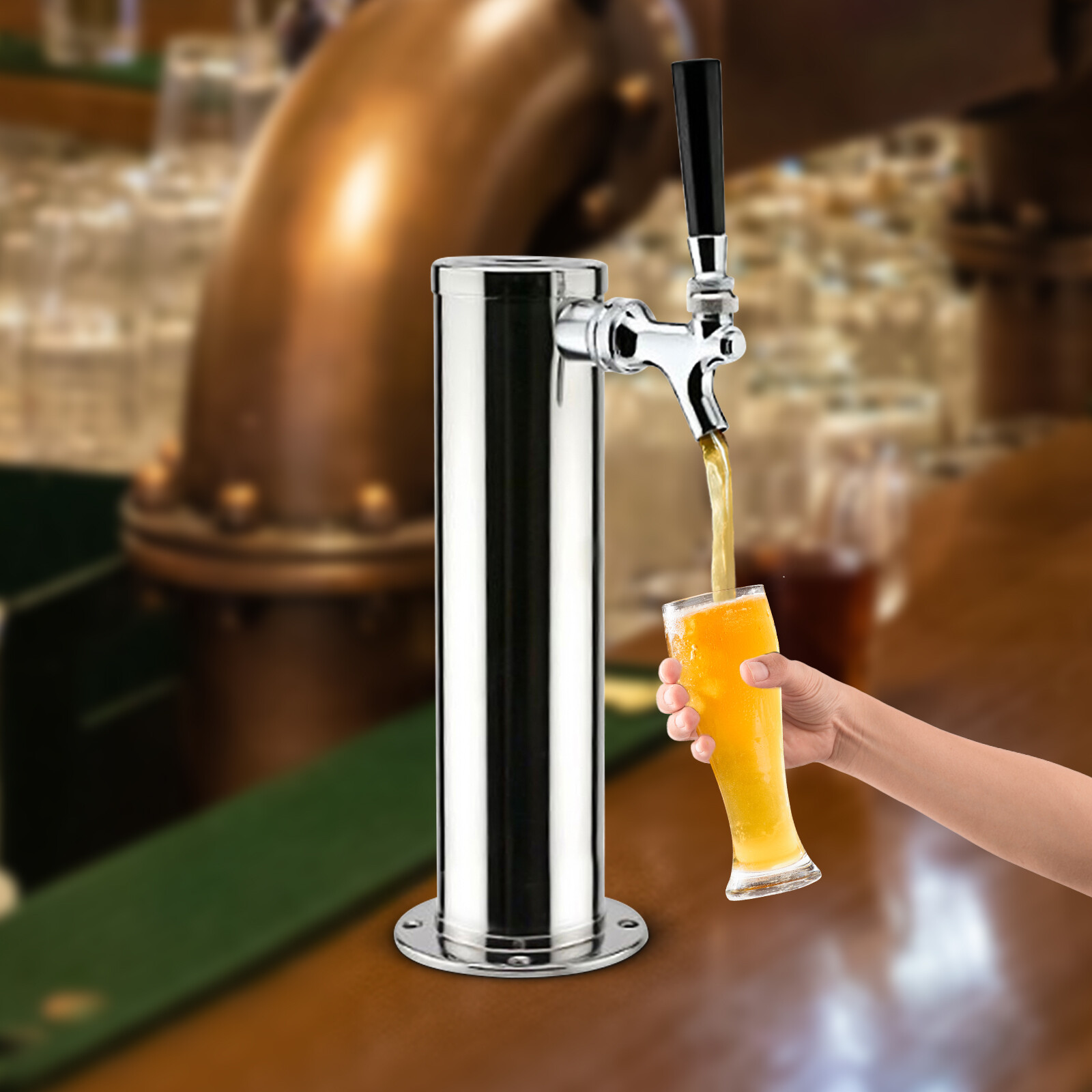 Beer Dispenser Kit Draft Beer Kegerator Tower Stainless Steel Beer Dispenser