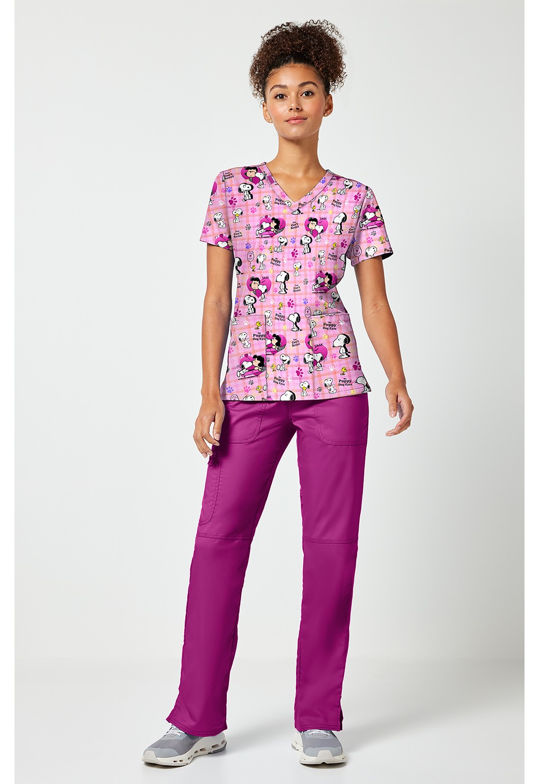 Snoopy Cherokee Scrubs Tooniforms Peanuts V Neck Top TF796 PNPE
