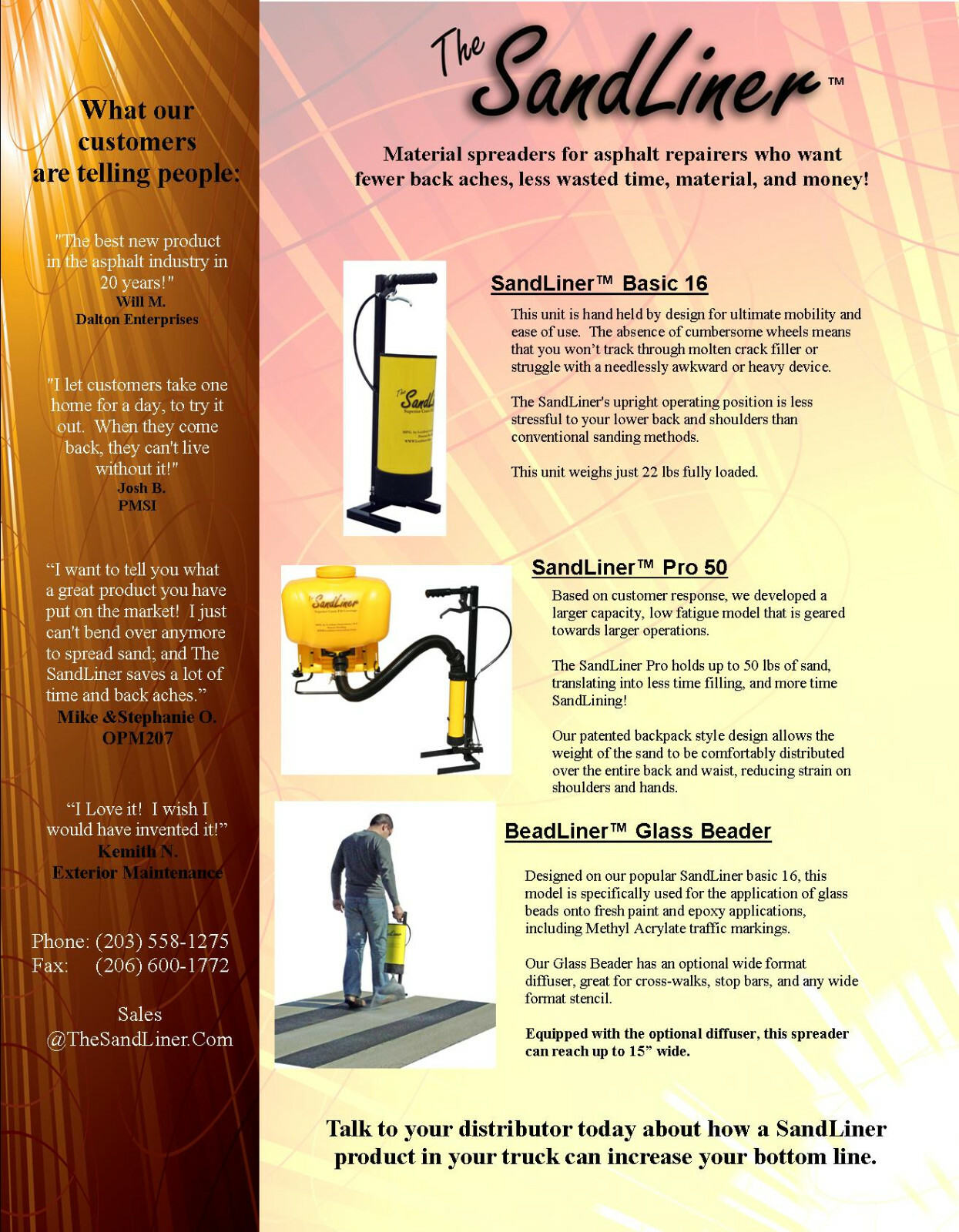 BeadLiner Basic - Line Striping, Glass Bead Applicator, relfective markings