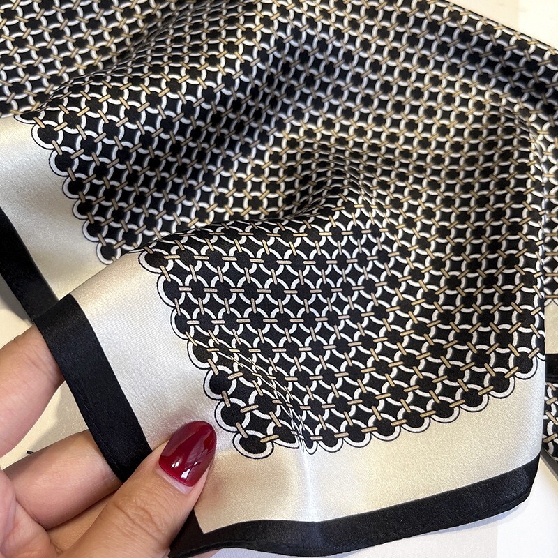 100% Mulberry Silk Small Scarf Women Vintage Retro Kerchief  neckerchief 53*53cm