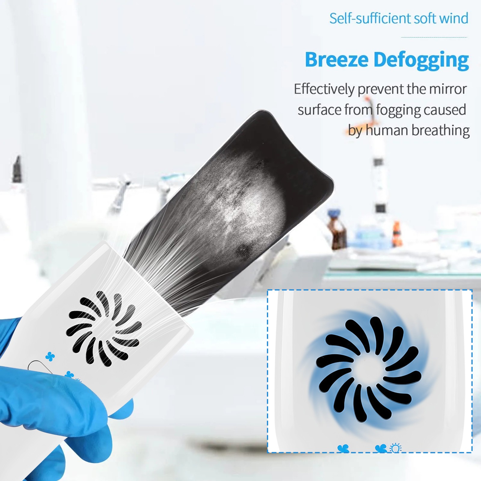 Fotográfico Intraoral LED con Espejo de Oclusión Dental 4 Espejos Anti-Vaho