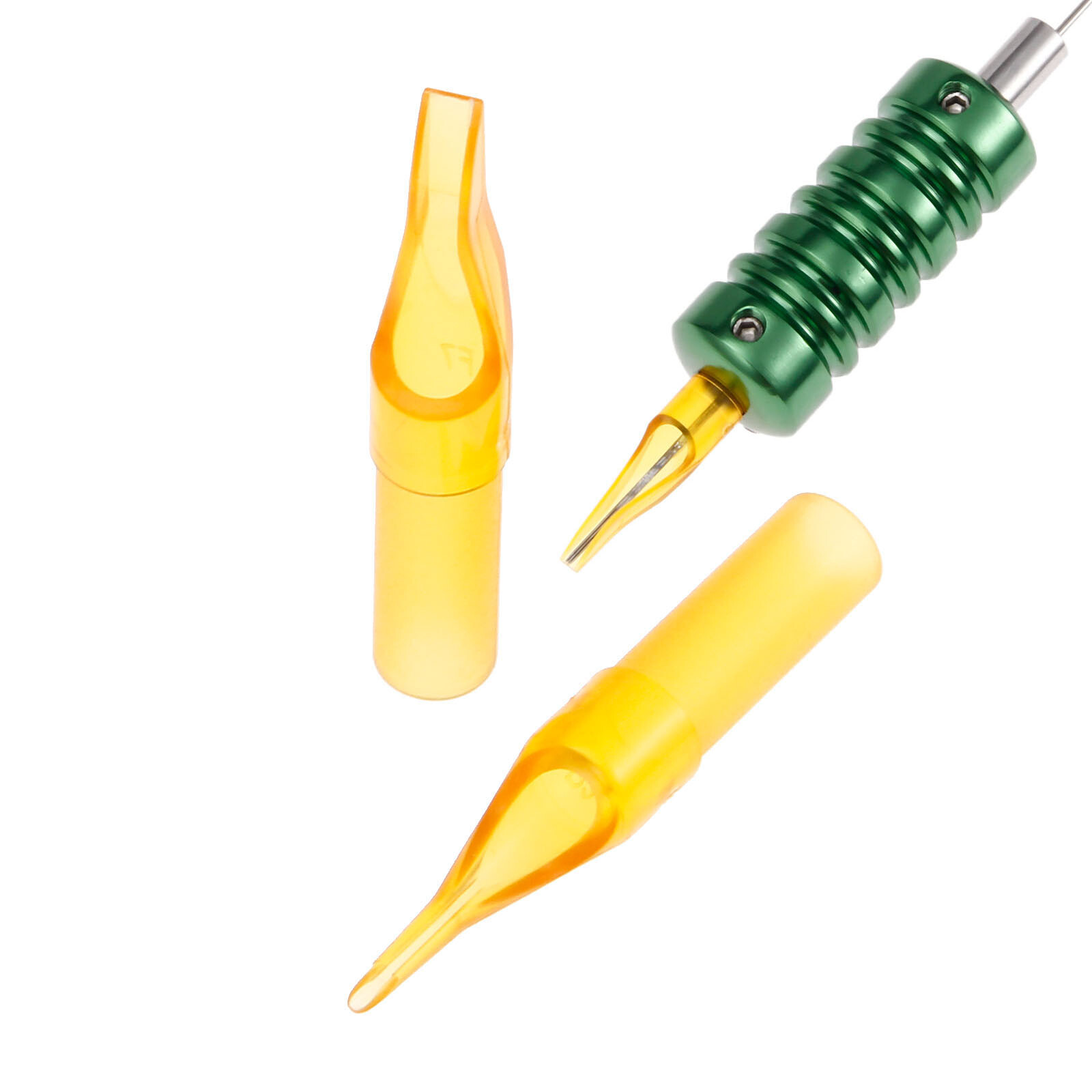 10x Tattoo Disposable Tips 3/5/7/9/11RL Tattoo Machine Nozzle Needle Tube Yellow