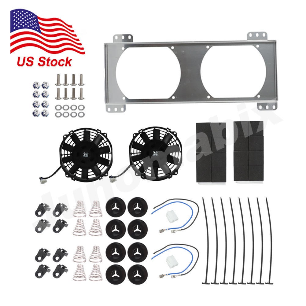 8'' Dual Fan & Shroud Kit for Tru-Cool 40K Derale 9500 Huron Speed Silver Series