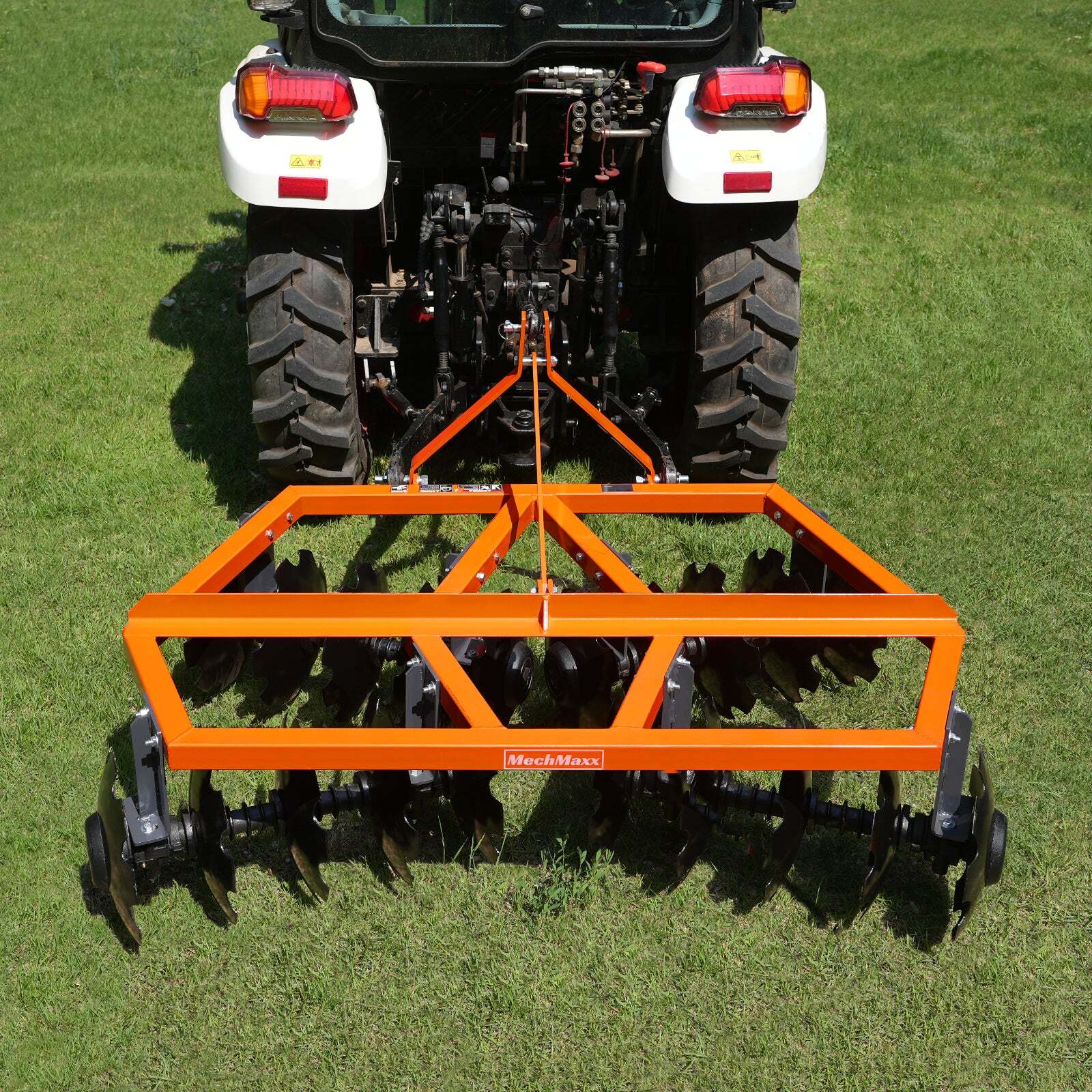 MechMaxx 3 Point Hitch 72" Notched Disc Harrow Plow Tractor Attachments, DH72