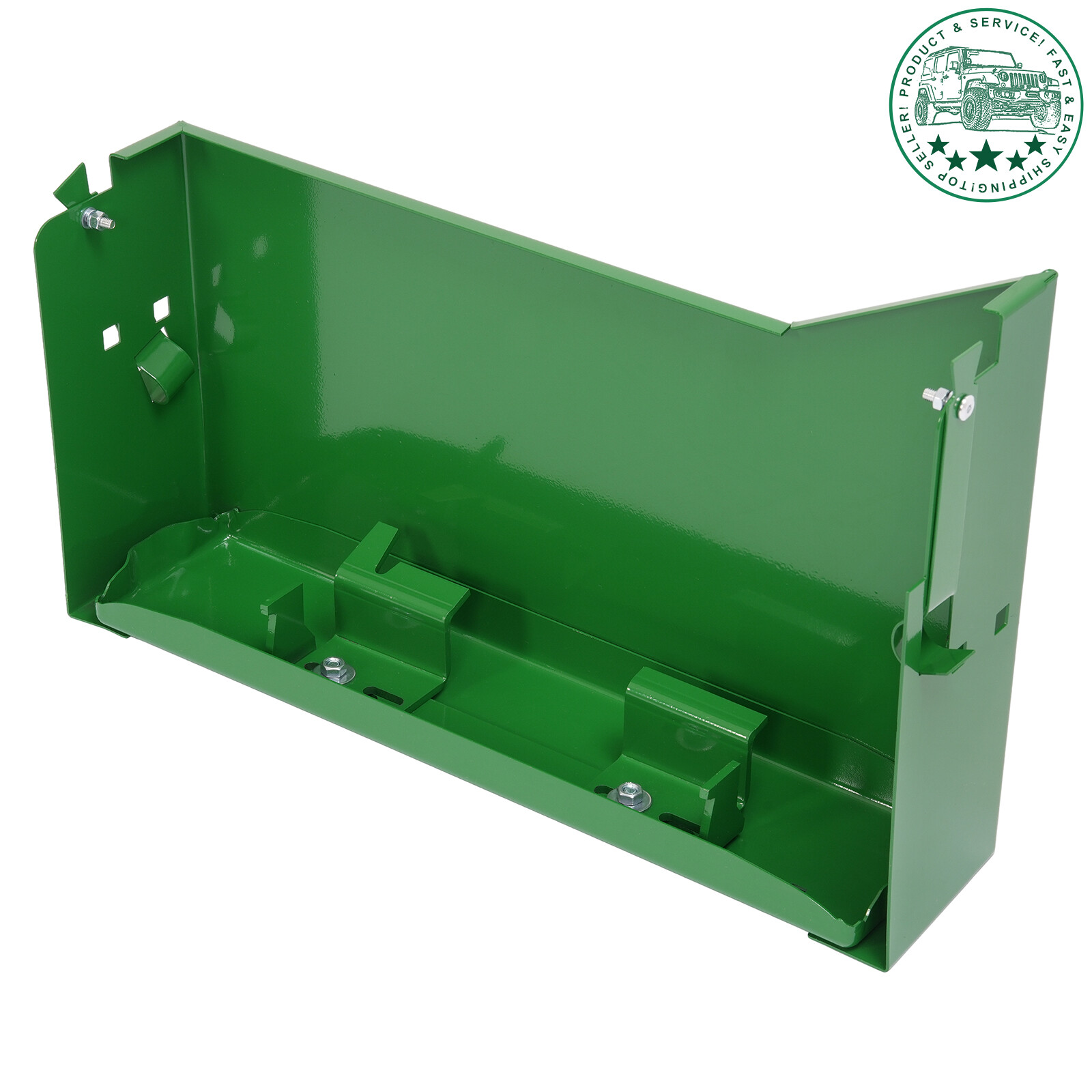 LH+RH Powder Coated Battery Box w/ Bracket For John Deere 4010 4020 4320 4520