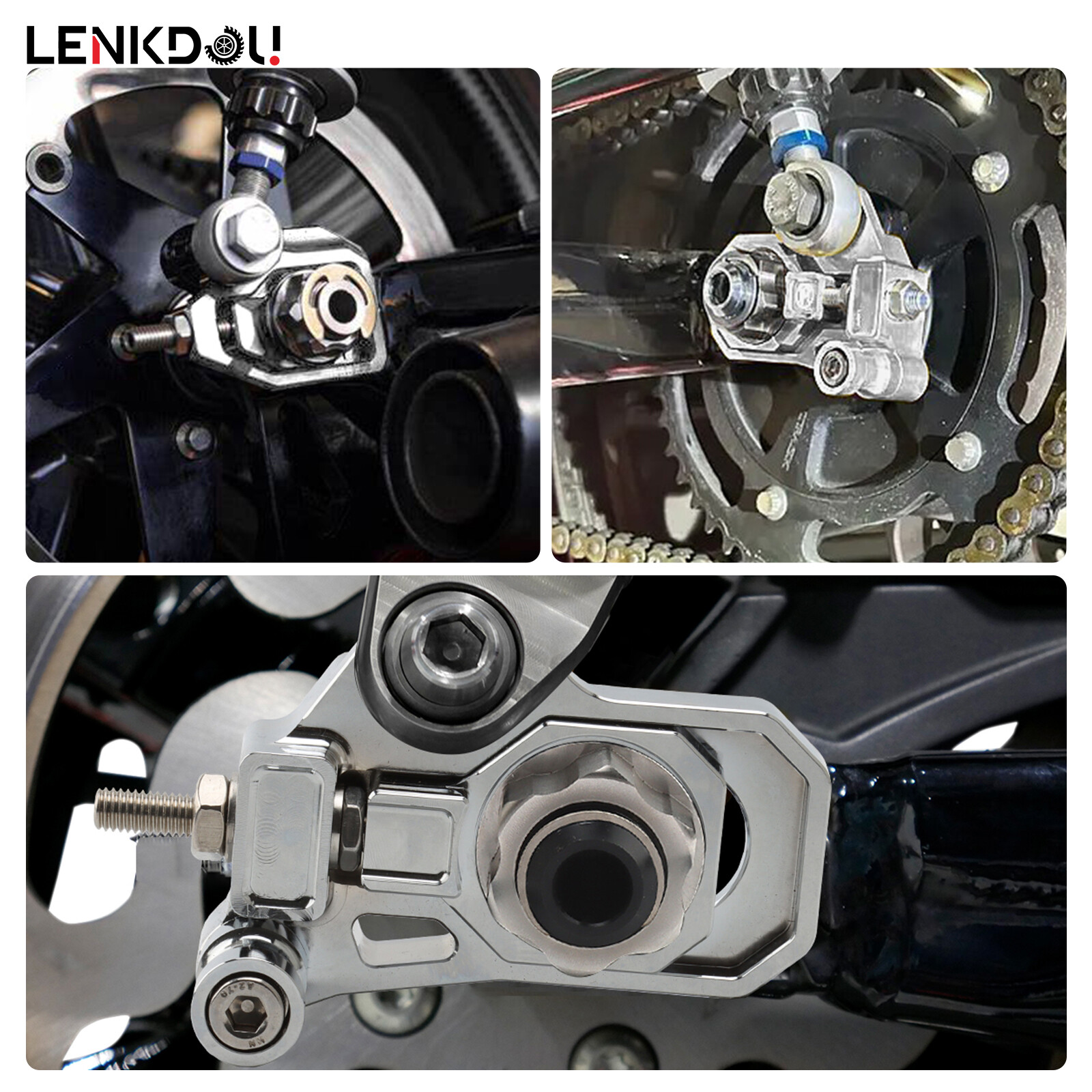 For Harley Motorcycle Rear Axle Adjuster Kit Street Glide Road King FLHR 2009-UP