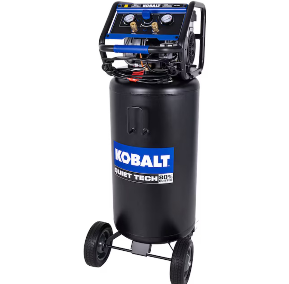 Kobalt QUIET TECH 26 Gallon 150 PSI Vertical Air Compressor Free Shipping