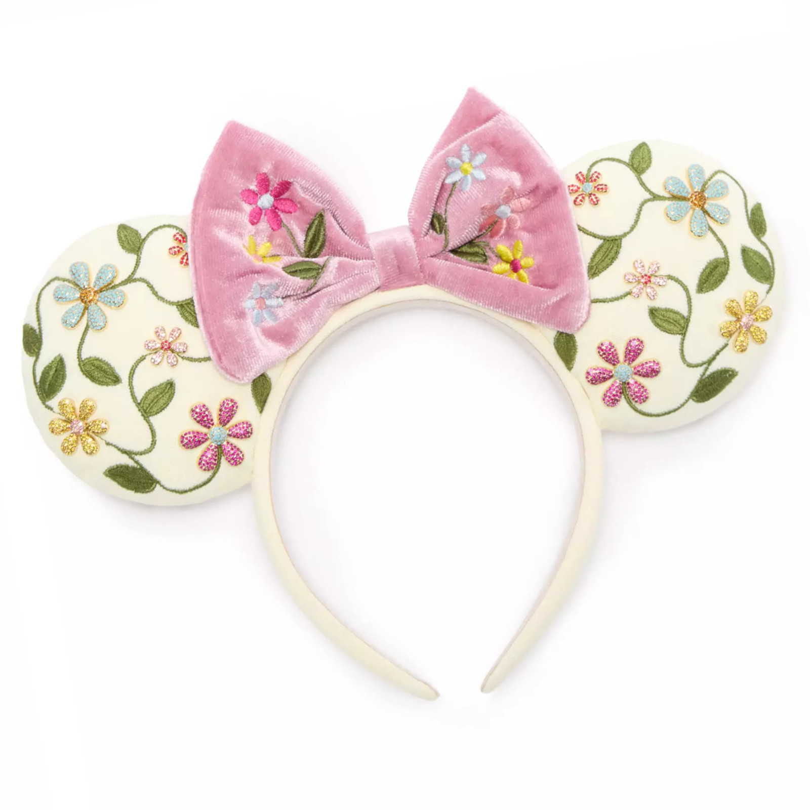 Disney Parks Baublebar Minnie Mouse Floral Ear Headband Spring Flowers