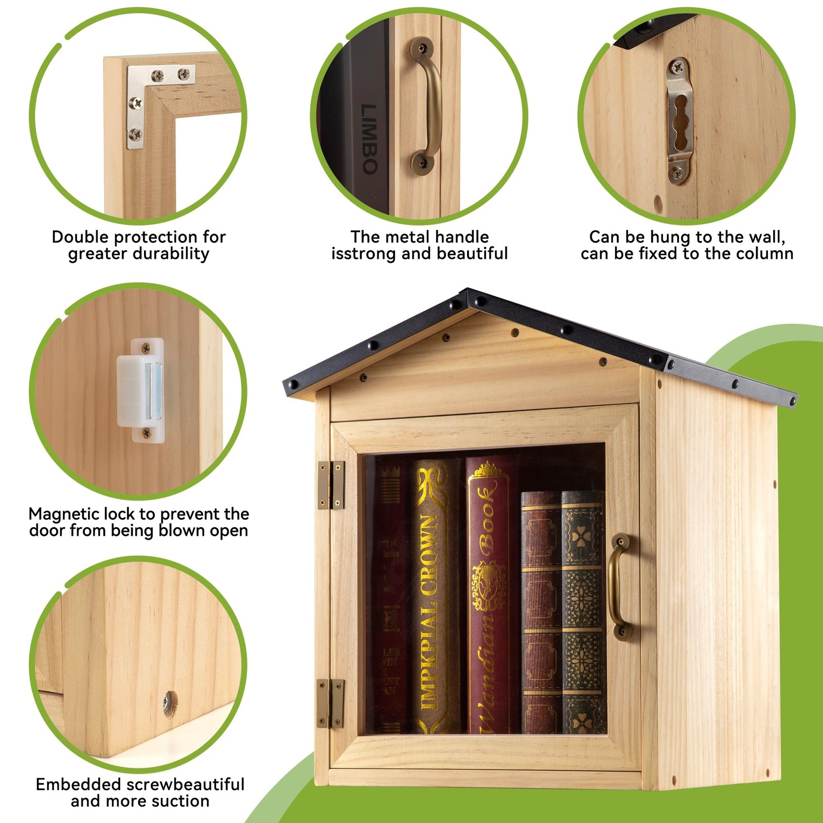 Little Library Box Outdoor - Free Library Kit for Sharing Books, Literature, ...