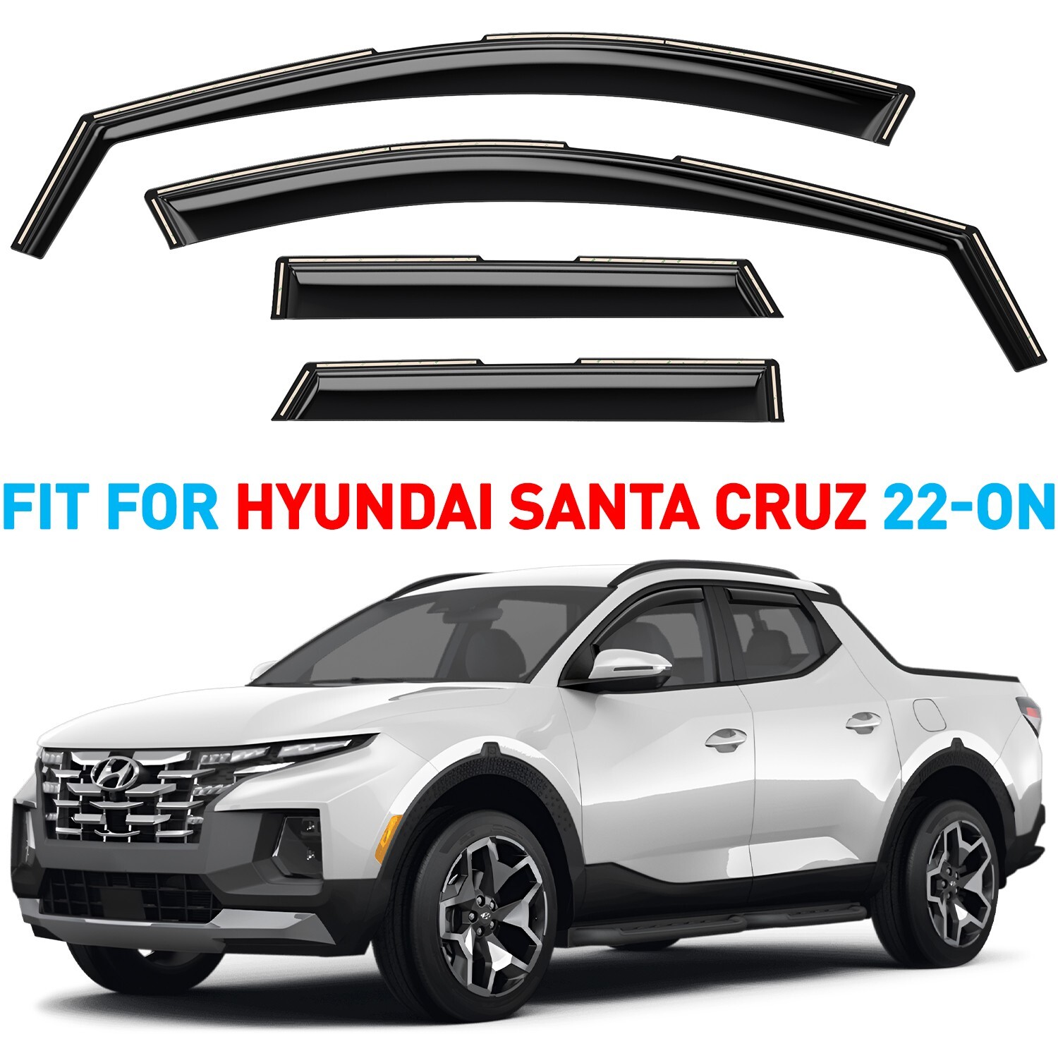 Rain Guards Vent Visors Shade for 2022-2024 Hyundai Santa Cruz