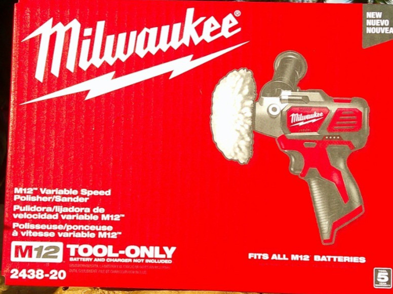 Milwaukee 2438-20 M12 12V Variable Speed Polisher/Sander  Bare Tool SEALED NEW ✅
