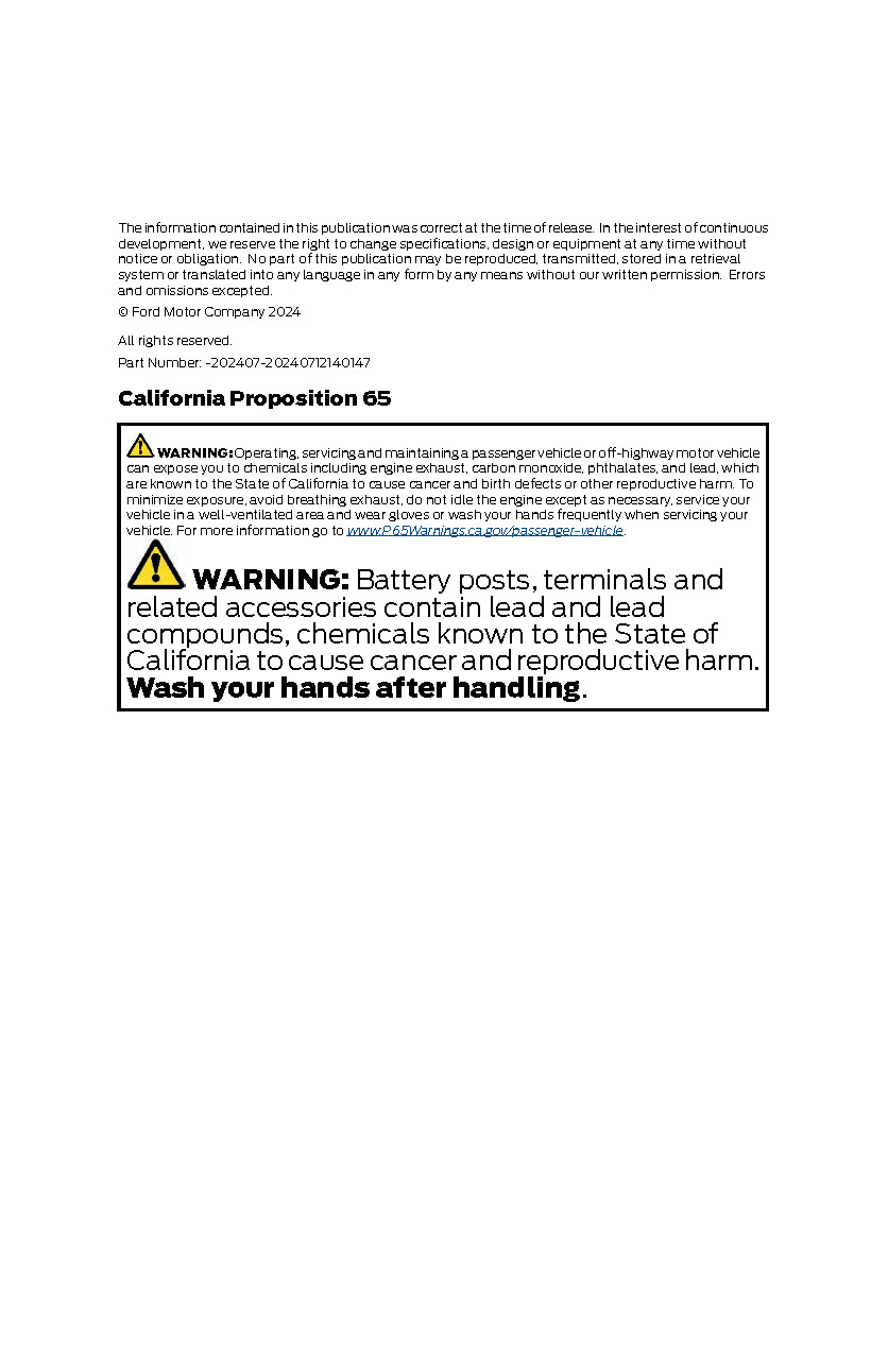 2025 Ford Maverick Owners Manual User Guide - FULL COLOR