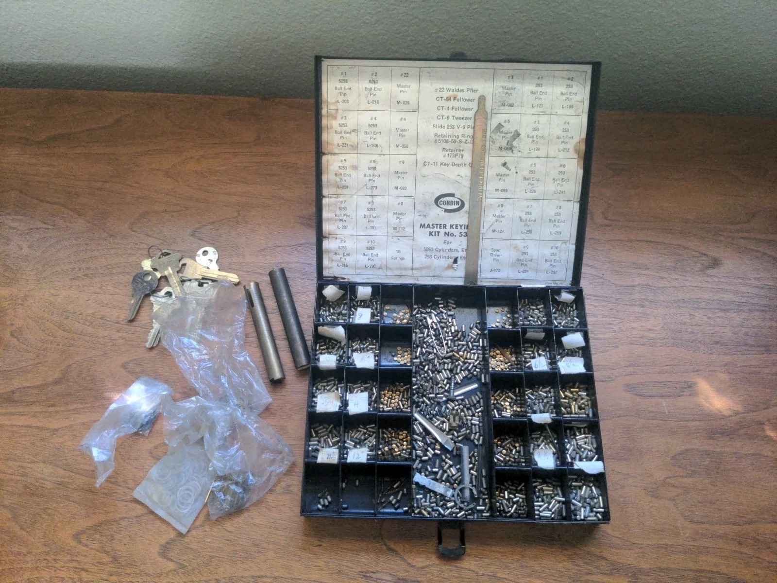 Vintage Corbin K-1 Master Keying Kit 53 For 5253 253 Cylinders Ect Rekeying