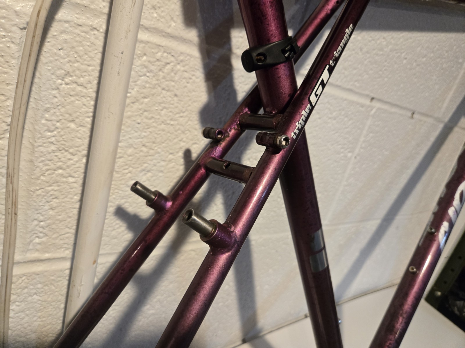 Vintage GT Cirque Mtb Hybrid Bicycle Frame Purple Flake Size 59cm Used Good...