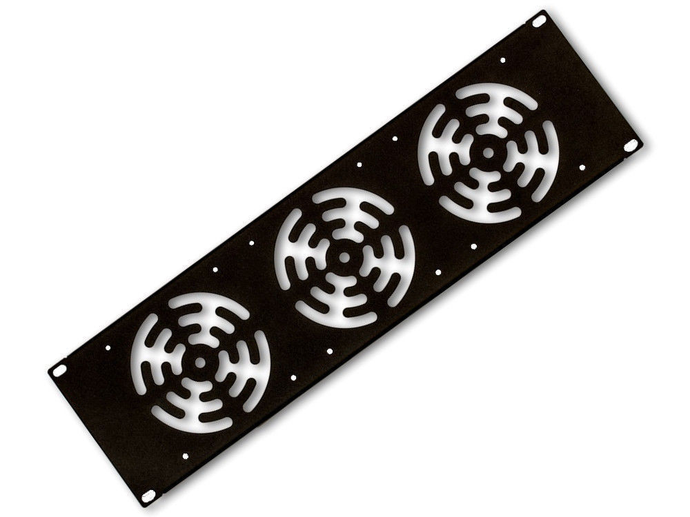 3 Fan (120mm) 19" Inch Rack Mount Cooling Panel DJ Rack Case Server Cabinet - 3U