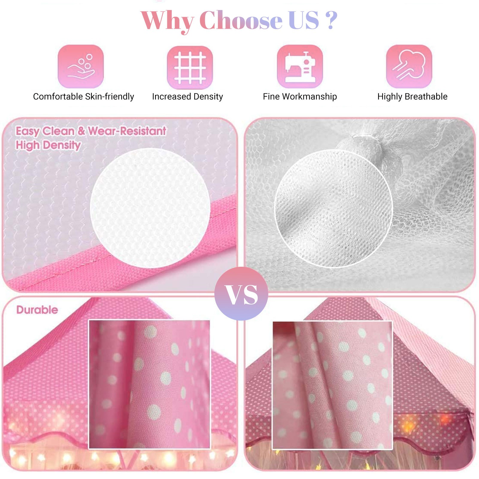 Girls Princess Castle Play Tent Large Indoor Outdoor Kids Playhouse Gift Pink US