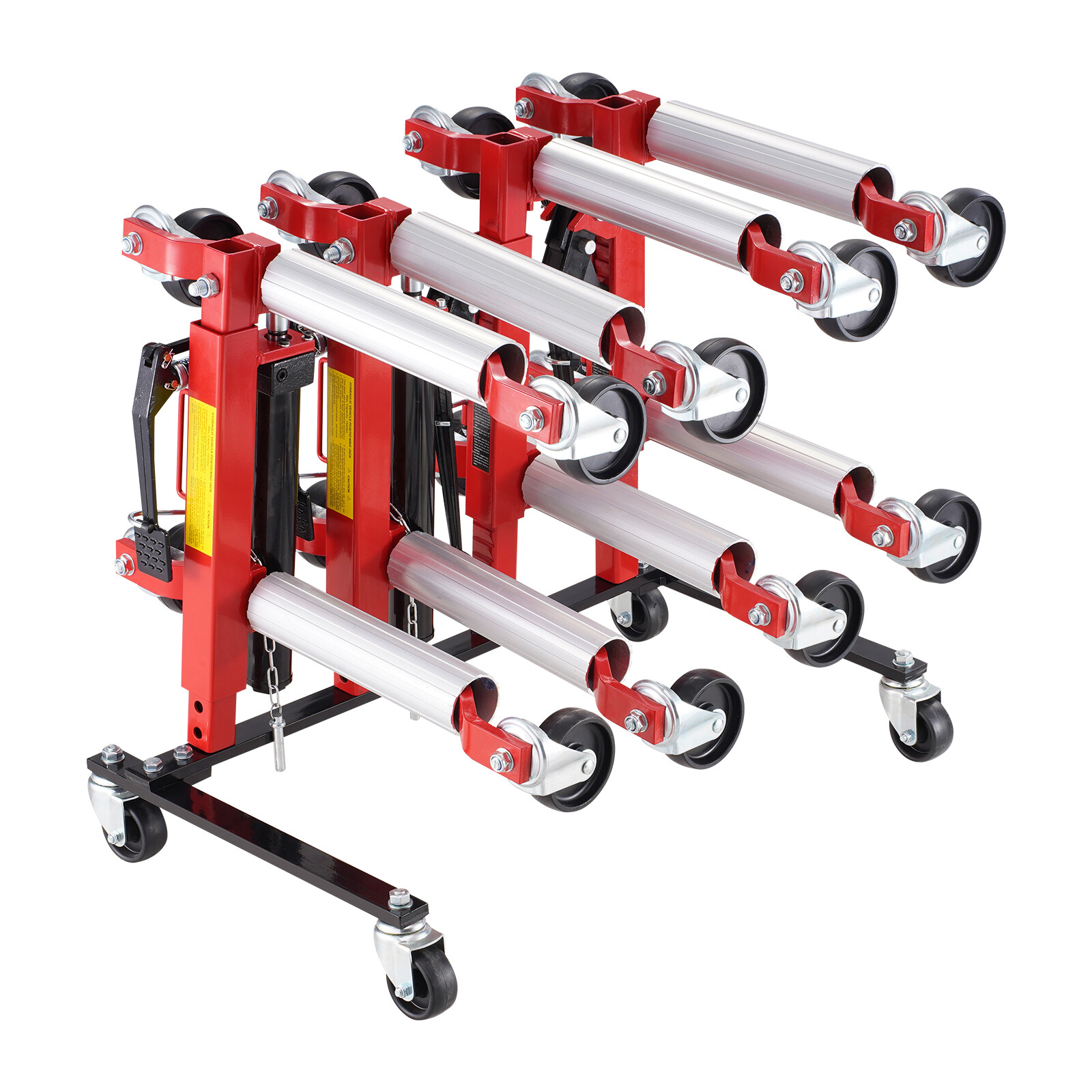 VEVOR Car Dolly Rack Hydraulic Trolley Jack Stand Organizer 4-Dolly Capacity