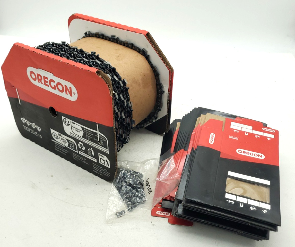Oregon Chainsaw Chain 100ft. Roll, 0.325Inch Pitch, 0.050Inch Gauge, Model 20LPX
