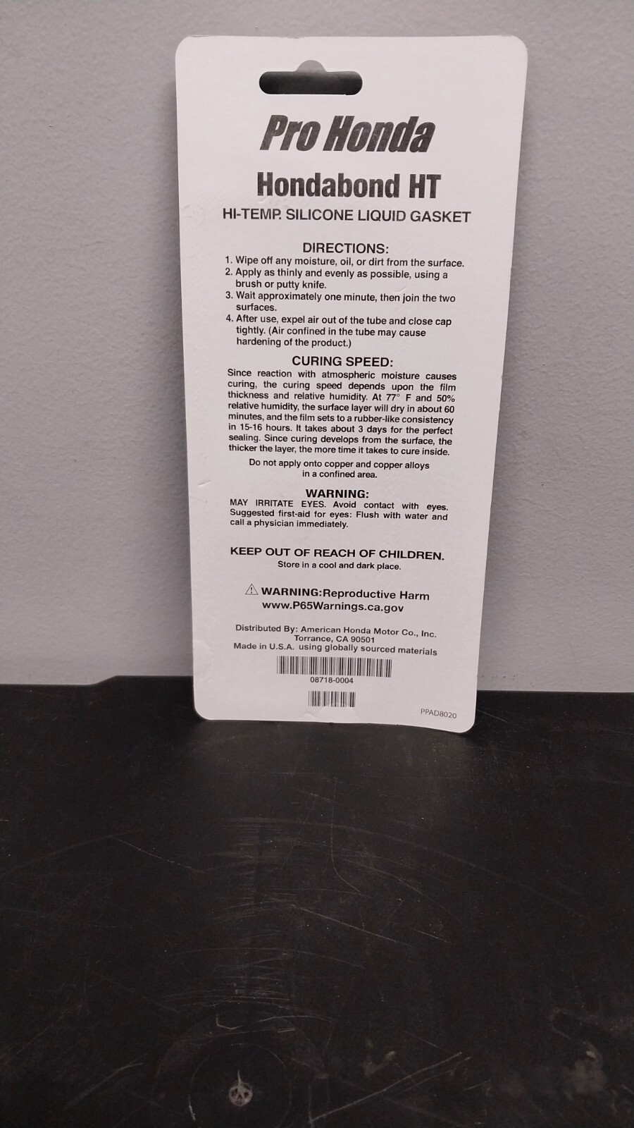 Honda / Acura Hondabond HT Hi-Temp Silicone Liquid Gasket 08718-0004