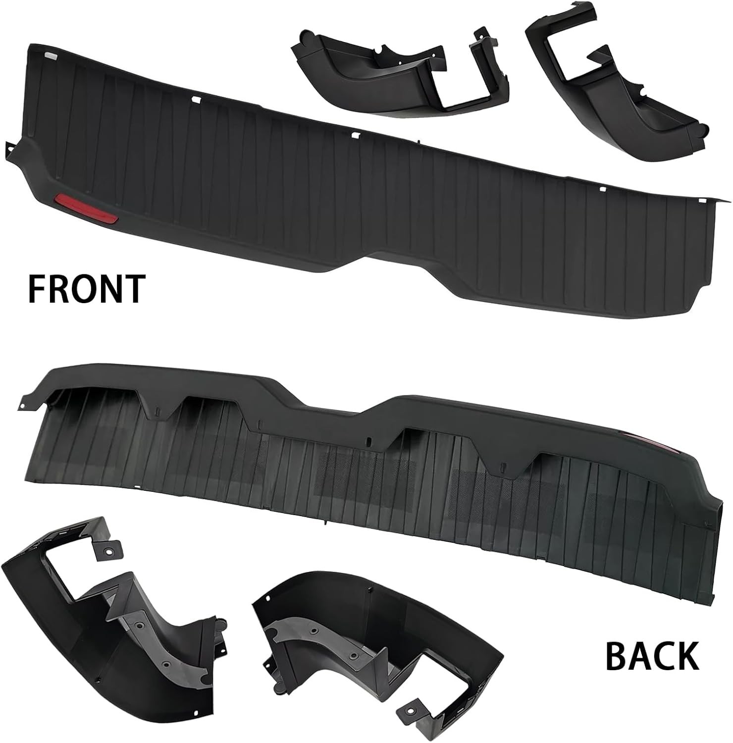 Rear Bumper Cover & Side End Cap Cover Compatible with 2015-2024 Ford Transit Pa