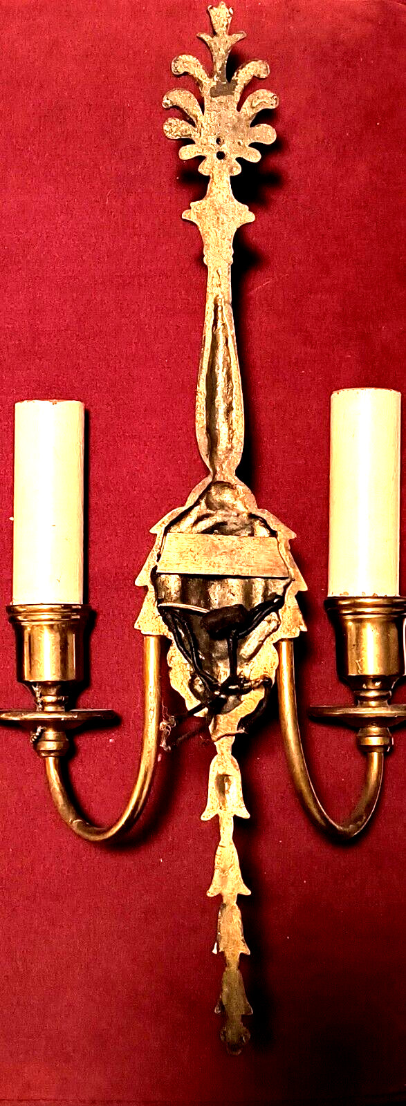 PAIR Caldwell Adam Bronze/Brass Sconces Circa 1904. OFFERS WELCOME. Fully Wired.