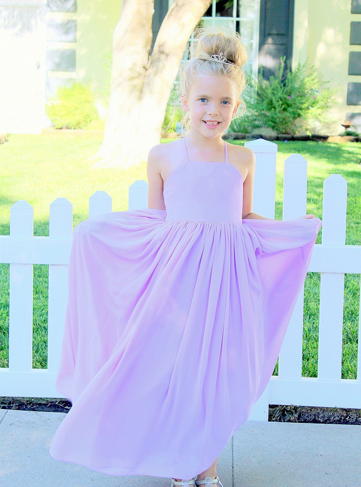 Chiffon Flower Girl Dresses Wedding Pageant Dress Formal Birthday Girl Dresses