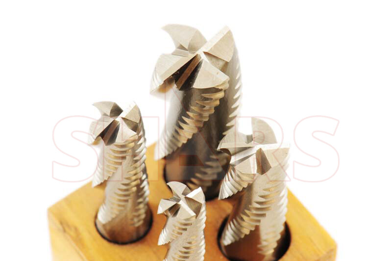 SHARS 1/4"-1/2" Cobalt M42 Roughing End Mill Set NEW P}