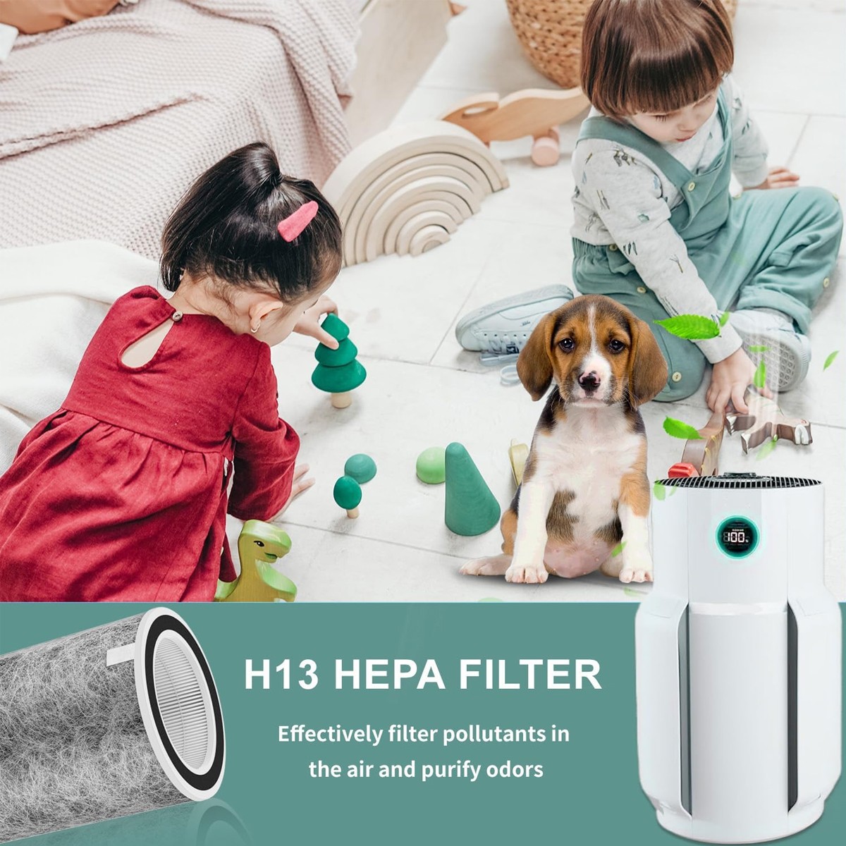 2 Pcs HP200 Air Purifier Filter HEPA Compatible For Shark Series HP202 HP201