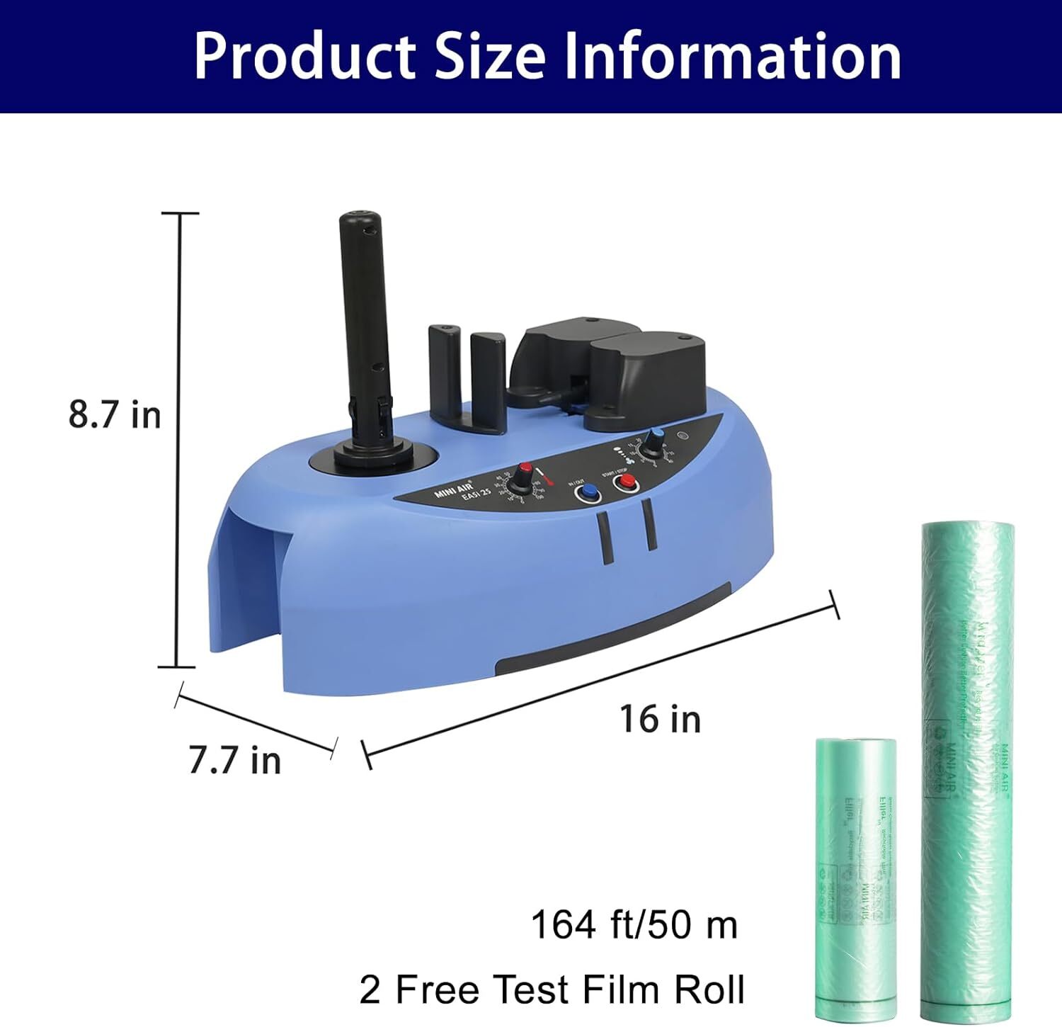 Mini Air Easi 2S Air Pillow Bubble Maker Cushion Machine 2 Free 164 ft Rolls