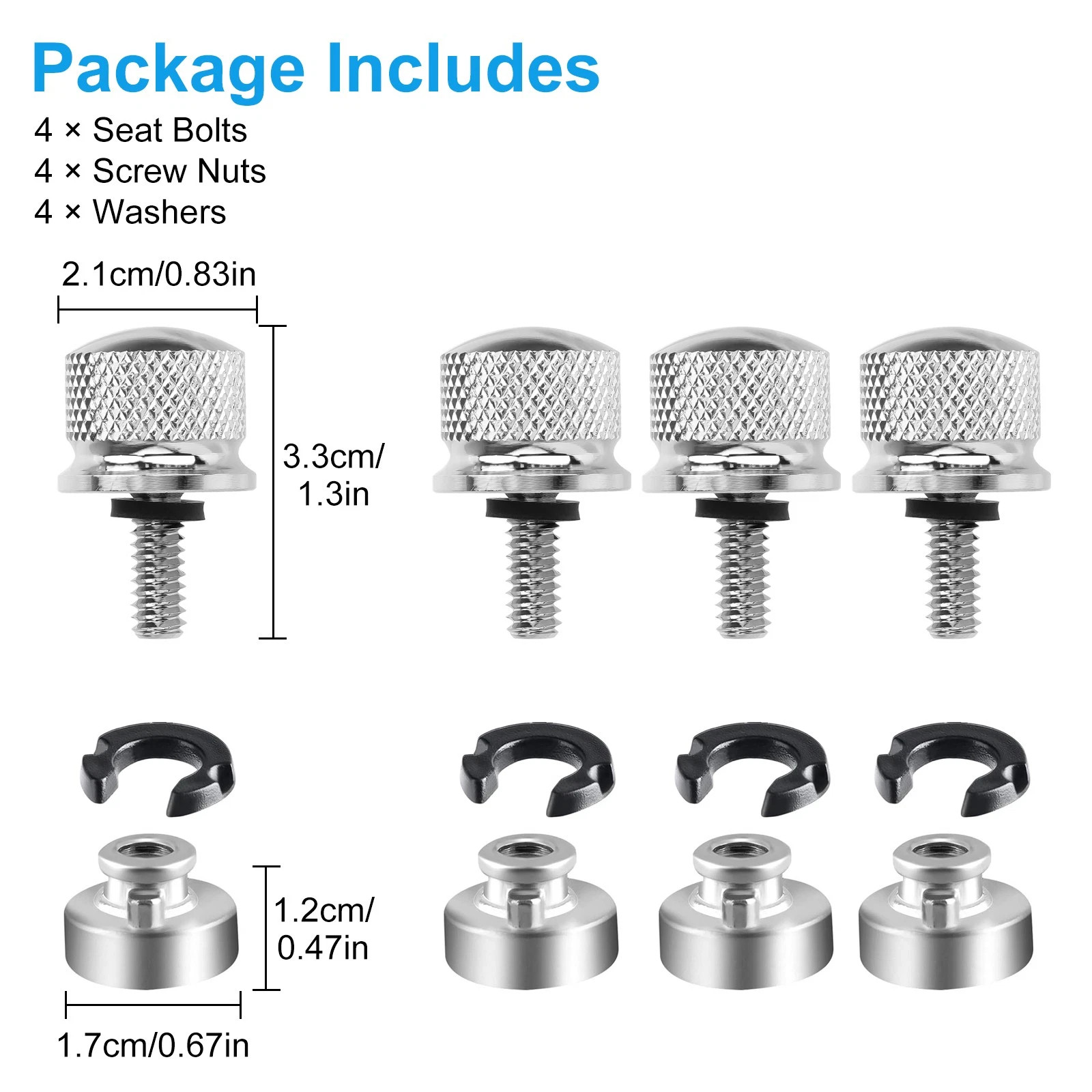 Billet Rear Fender Seat Bolt Nut Kit For Harley Breakout Street Glide Sportster