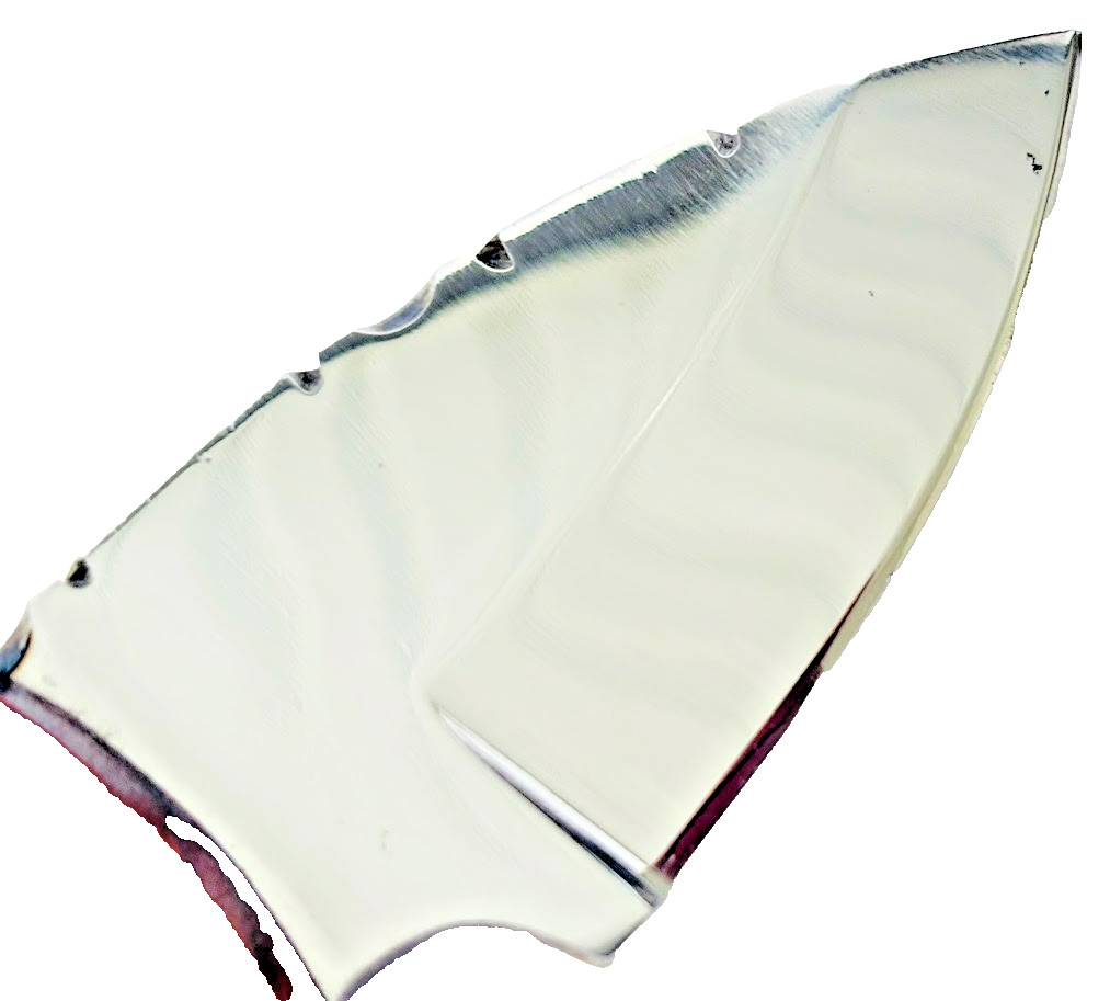 Small Skinning Knife Mirror Finished Blade 6" Fixed Blade Knife & Leather Sheath