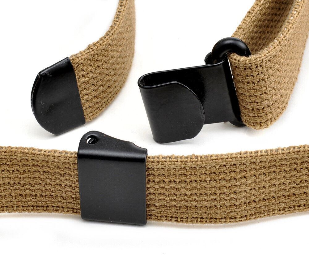 M1 GARAND CANVAS RIFLE SLING with Correct WW2 Hardware KHAKI marked JT&L 1942