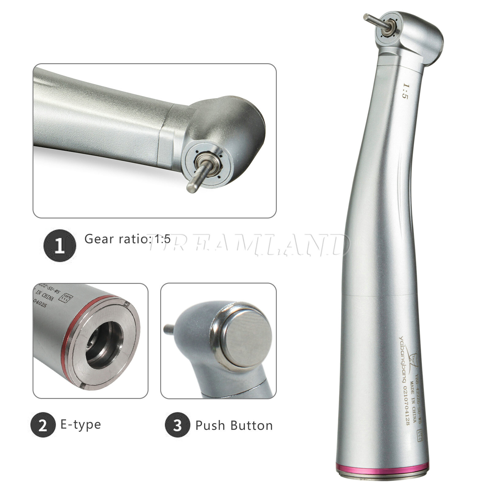Dental 1:1/1:5 Increasing Contra Angle LED/20:1 Implant Handpiece NSK Style DL