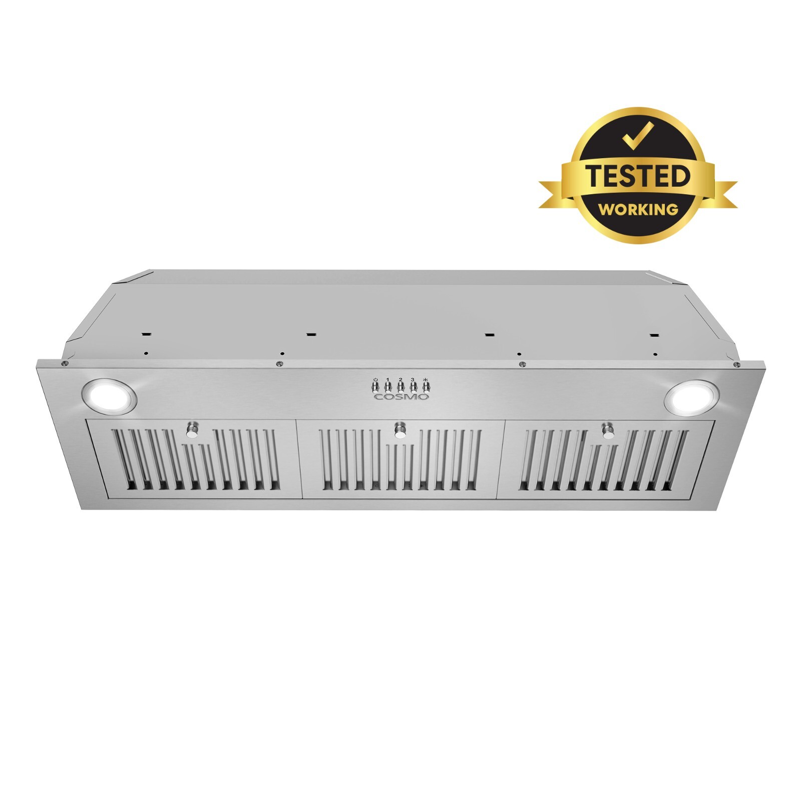 36 in Insert Range Hood (OPEN BOX) 3-Prong Plug, Stainless Steel, LED