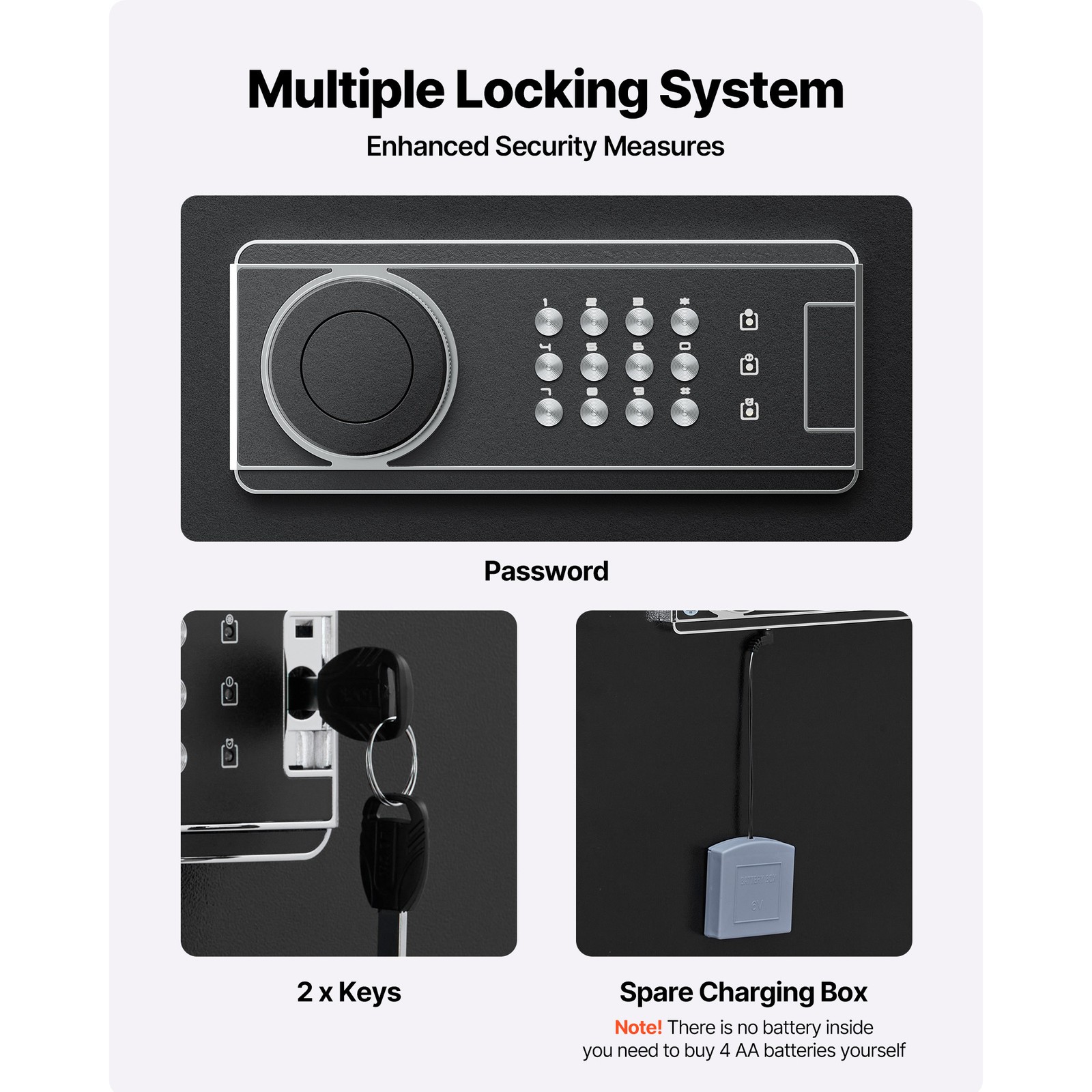 Uimoso 6-8 Gun Safe Long Gun Cabinet for Rifles & Pistols with Key and Password