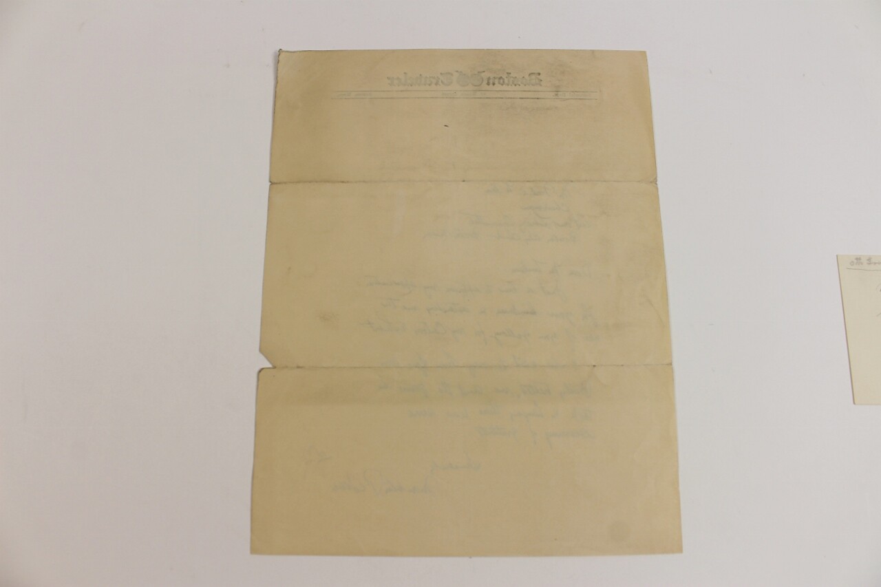 VTG Franklin P Collier Boston Traveler Cartoon Cartoonist Letter Signed Original