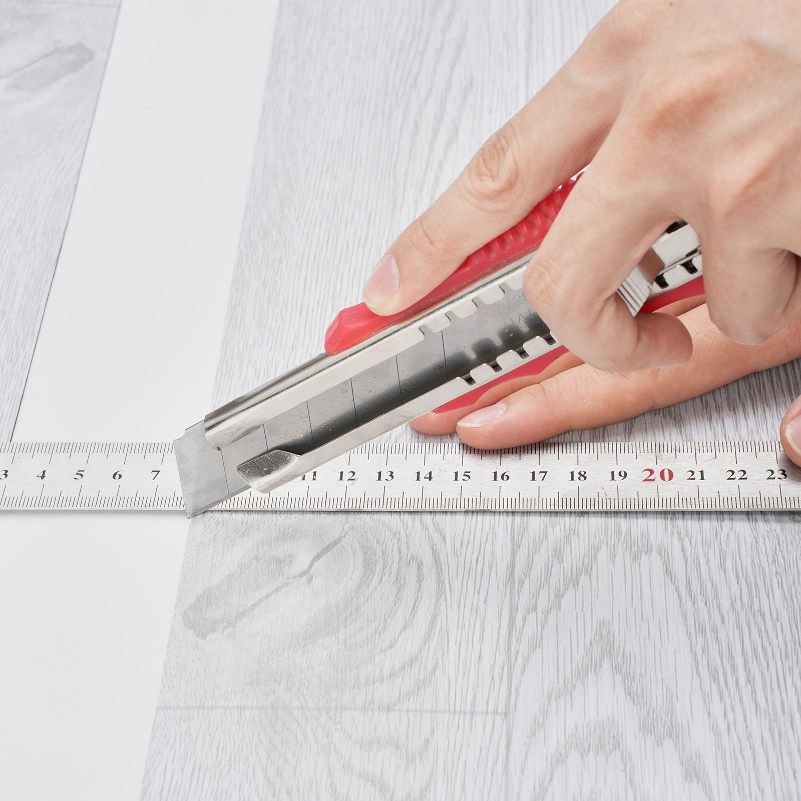 Uimoso 1 Pack 64sq.ft Self-Adhesive PVC Vinyl Floor Plank Wood Tiles Peel Stick