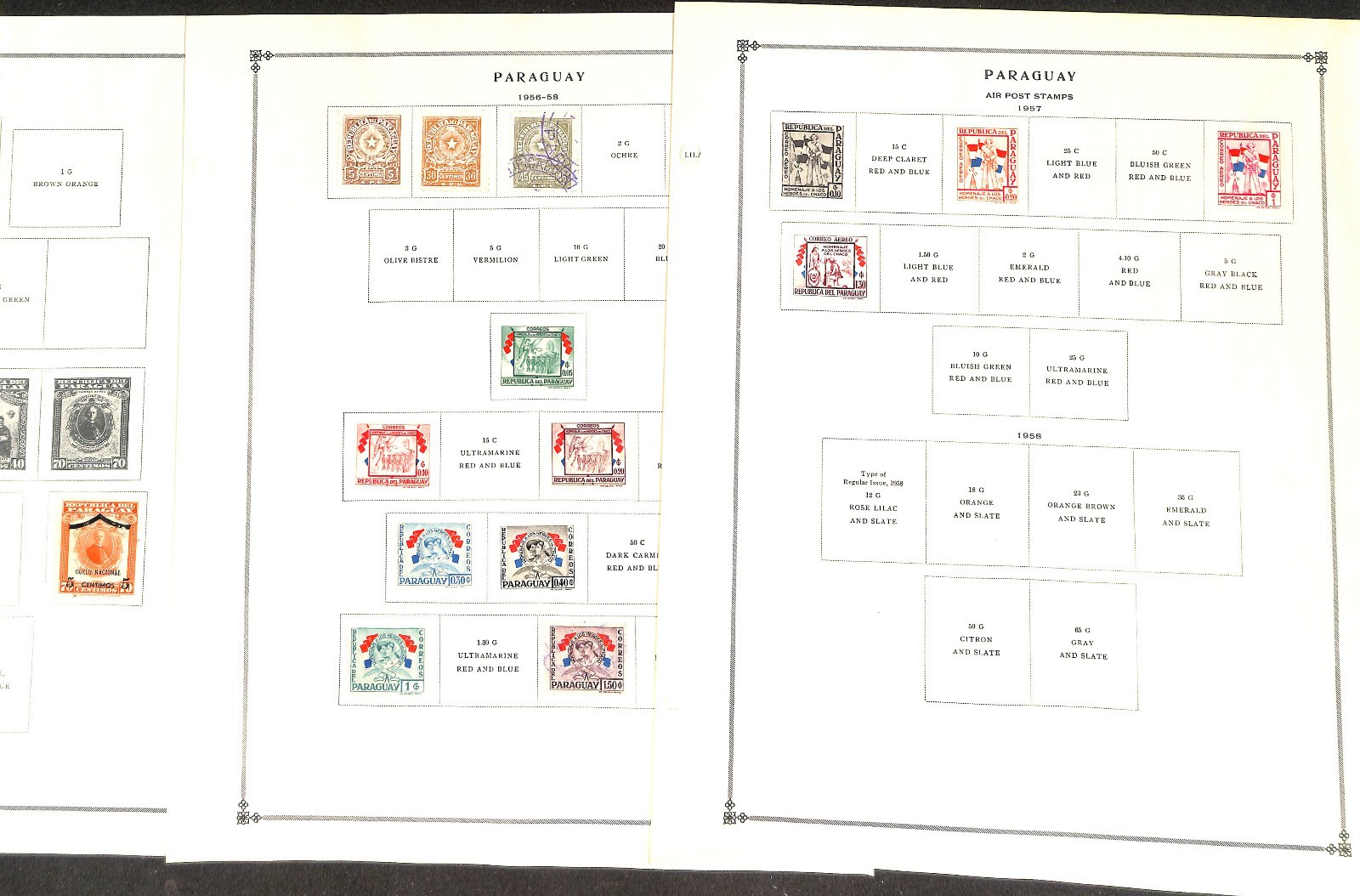 Paraguay Stamp Collection on 40 Scott International Pages, 1879..1996 (BA)