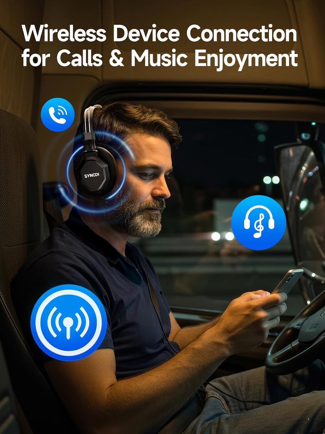 SYNCO XTALK XMAX2 Wireless Intercom Headset Dual Ear Communication System 2pcs