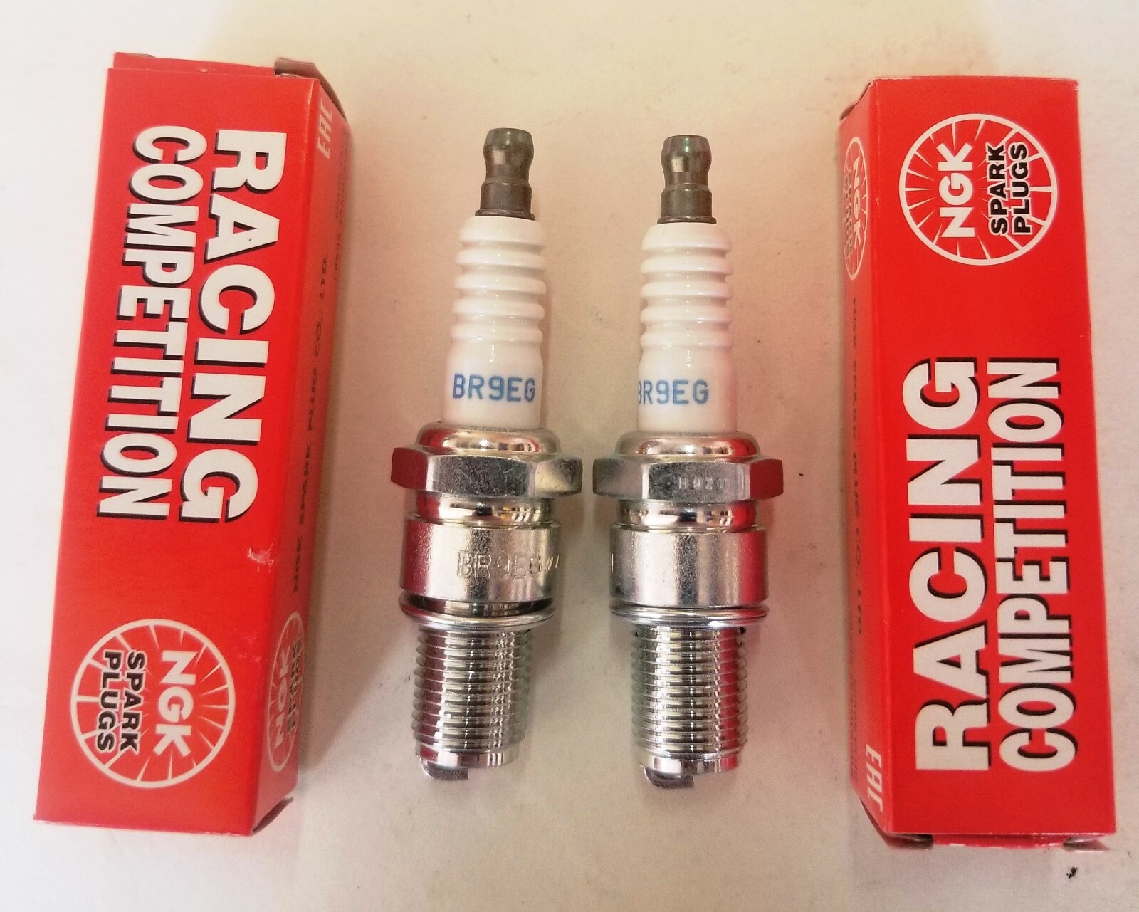 (2) NGK BR9EG 4015 RACING Spark Plugs SOLID Terminal MX ATV 2-Strokes